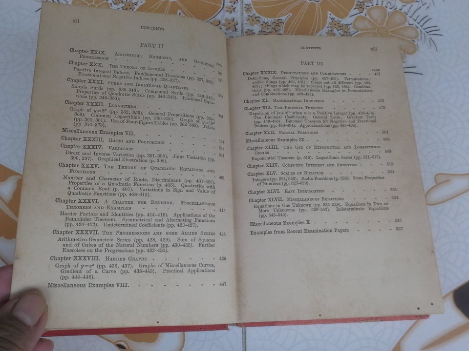 A SCHOOL ALGEBRA (with answers) by H.S.HALL ฉบับสมบูรณ์ (พิมพ์ปี 1960) มีรอยมอดเจาะที่ปก **สินค้าหมด**