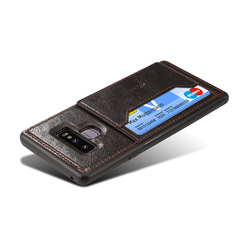 Case Samsung Galaxy Note 9 #เคสฝาหลัง TPU เคลือบหนัง PU Crazy Horse Leather Coated PC + TPU Hybrid