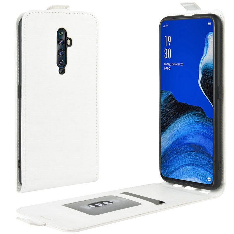 Case Oppo Reno 2F #เคสฝาพับหนัง PU Crazy Horse แนวตั้ง พร้อมช่องเสียบการ์ด