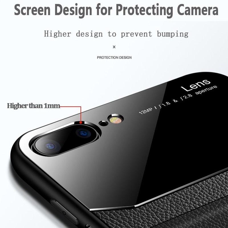 Case Huawei Mate 20 #เคสฝาหลังไฮบริด PU +TPU + glass สีทูโทน Shockproof Leather Mirror Glass Silicone Phone Back Cover