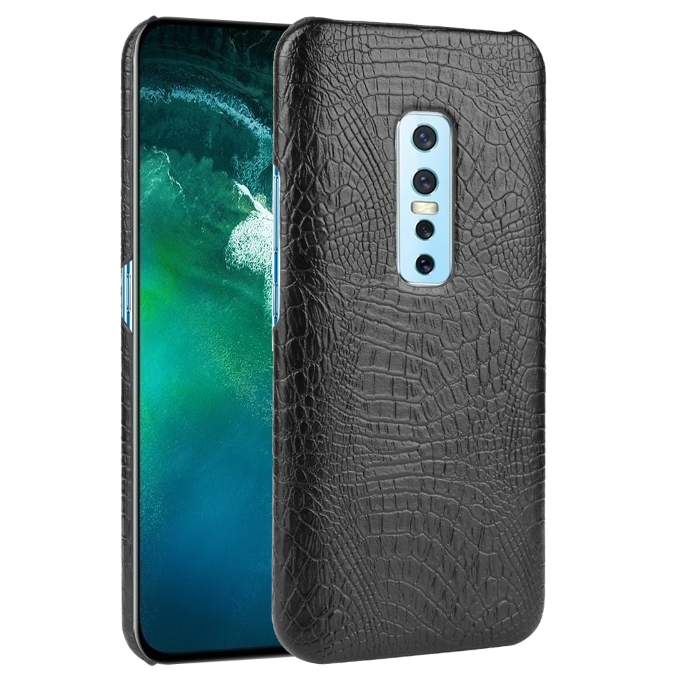 Case vivo V17 Pro #เคสฝาหลังพลาสติกแข็งเคลือบหนัง PU ลายผิวหนังจระเข้