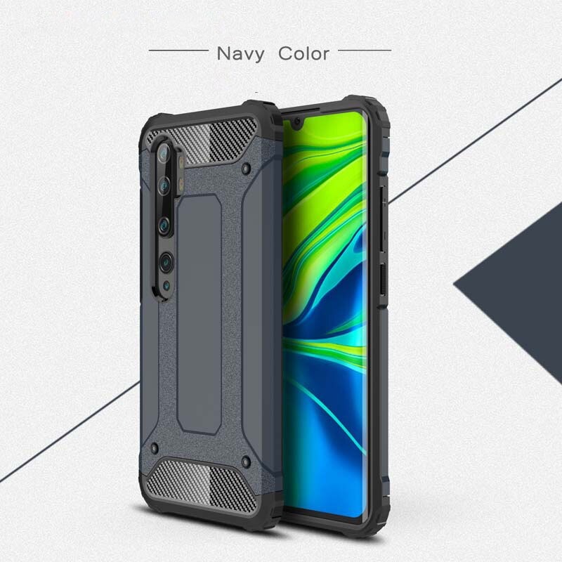 Case Xiaomi Mi Note 10 Pro #เคสฝาหลังเกราะป้องกัน ไฮบริด พลาสติก+TPU Heavy Duty Rugged Hybrid