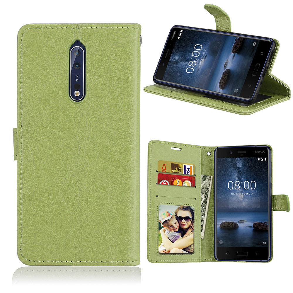 Case Nokia 8 #เคสฝาพับแบบกระเป๋าสตางค์แบบ Solid Color Wallet สีสันสวยงามทันสมัย