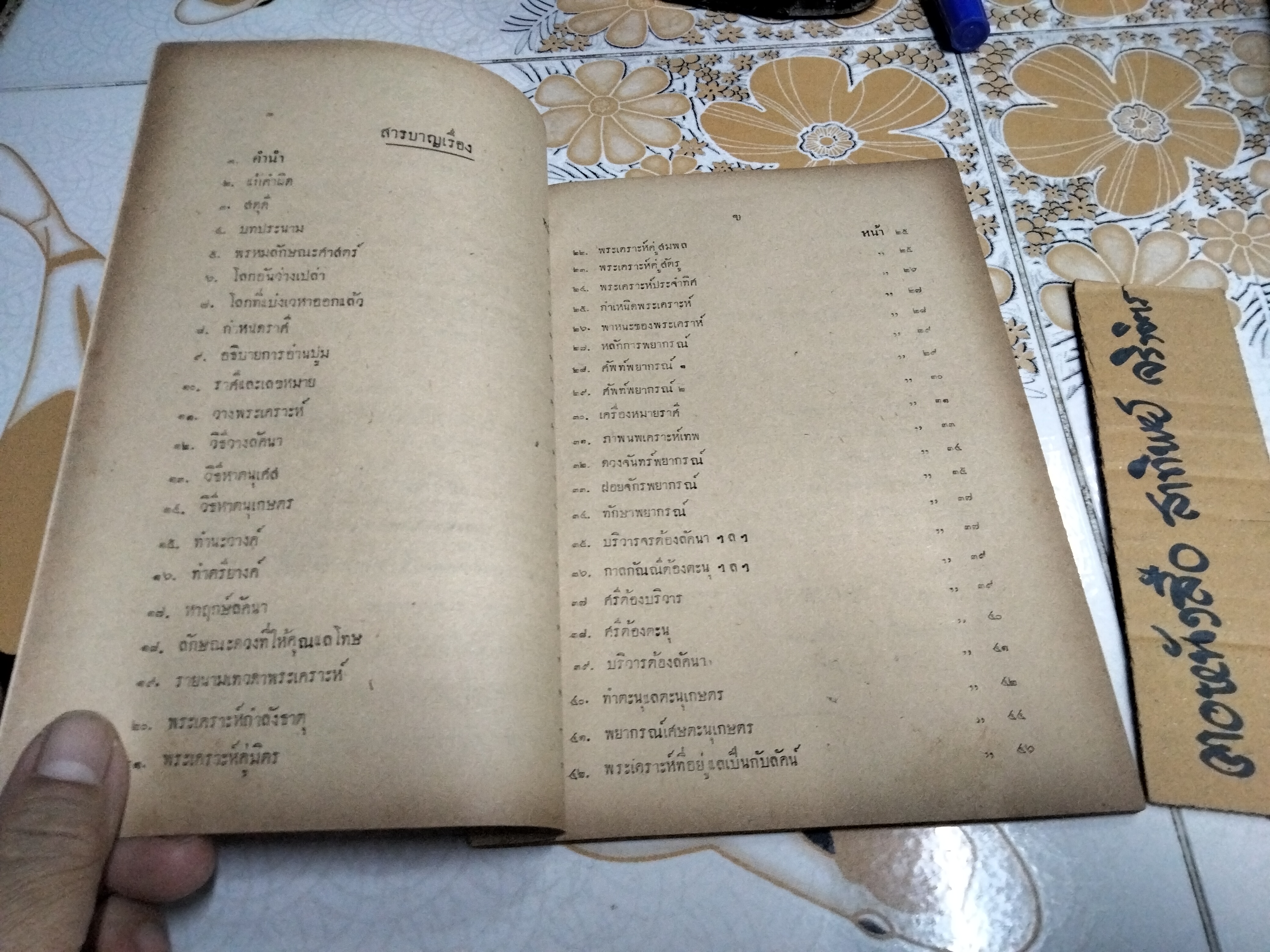 ตำราพรหมลักษณะศาสตร์ โดย วิทยาธรี เขษมบรรณกิจ พิมพ์ปี 2492