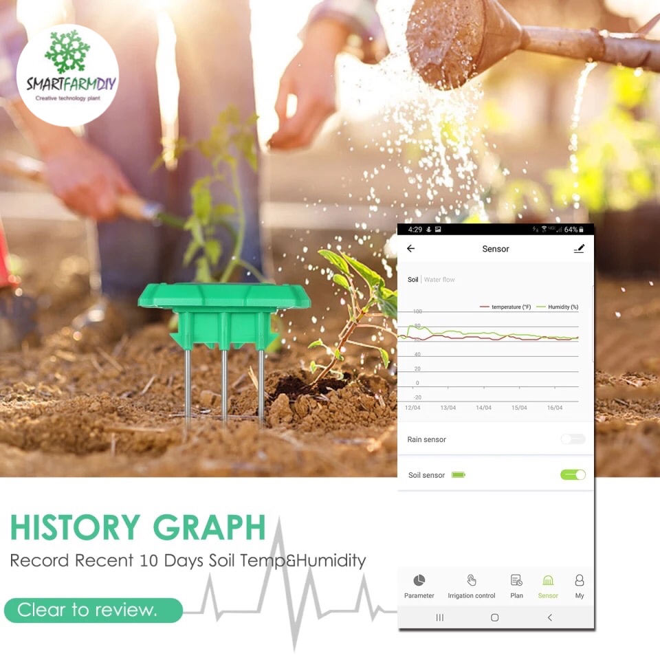 Soil Moisture Sensor Garden Irrigation