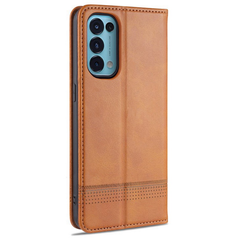 เคส OPPO Reno 5 Pro 5G #เคสฝาพับ AZNS สไตล์ Retro หนัง PU มีช่องเสียบการ์ด