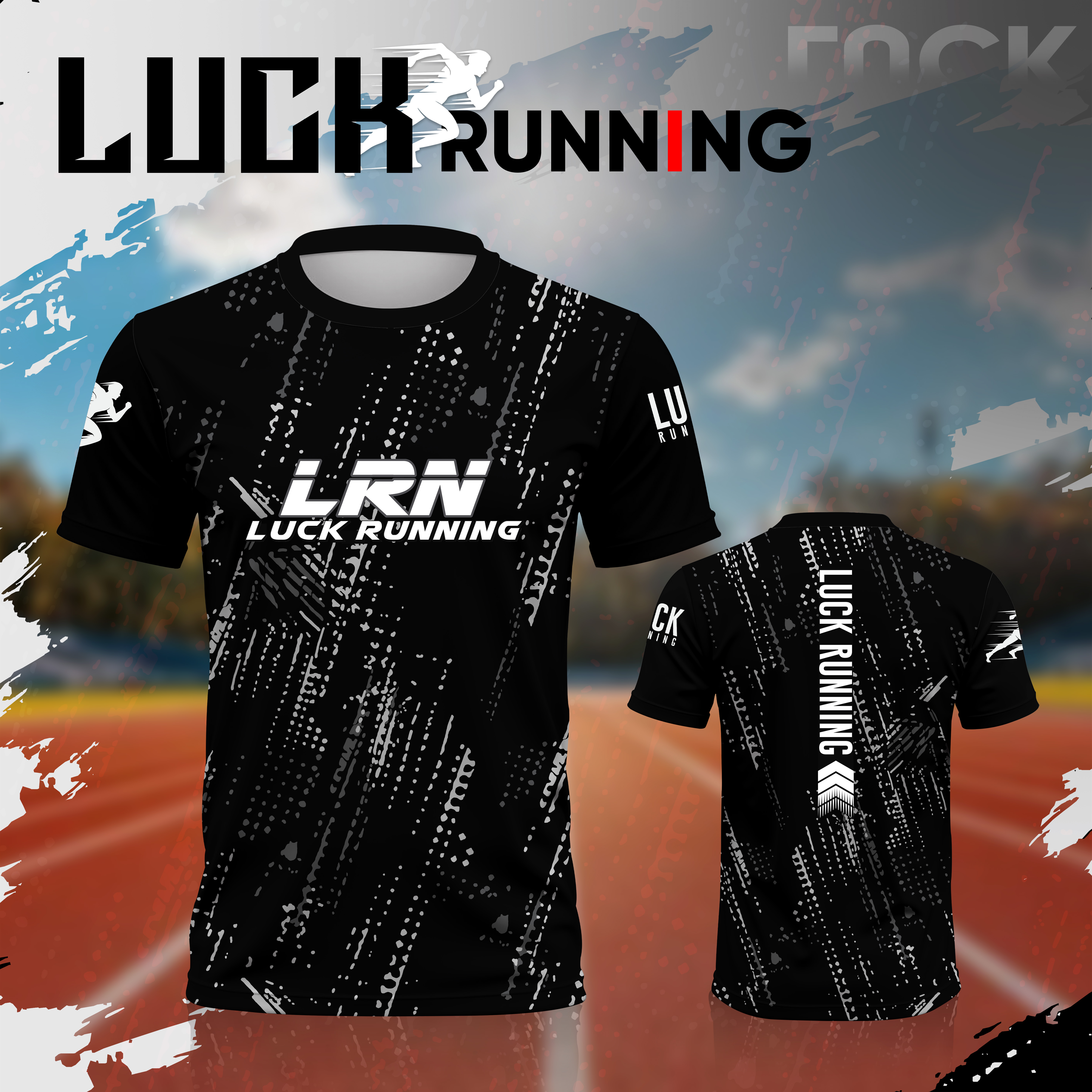 เสื้อวิ่งพิมพ์ลาย LRN เนื้อผ้า Super Air Flow (SF13)