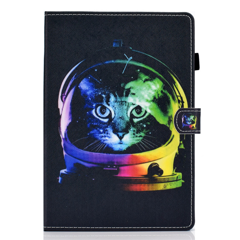 เคส Samsung Galaxy Tab S6 Lite 10.4 SM-P610 P615 P617 #เคสฝาพับหนัง PU พิมพ์ลาย Pattern Printing PU Leather Flip