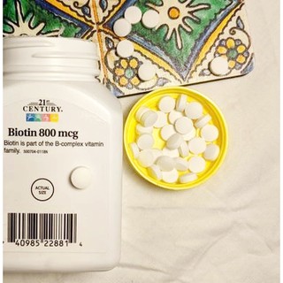 21st Century® Biotin 800 mcg 110 Tablets, 5000 mcg 110 Capsules,10000 mcg 120 Tablets ไบโอติน