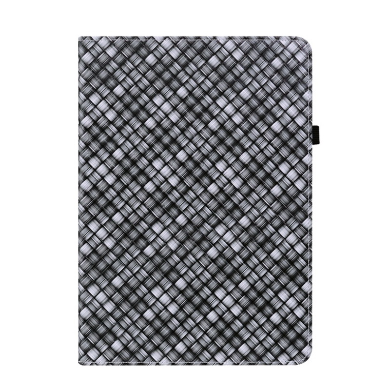 เคส Samsung Galaxy Tab S7 FE 12.4"(T730,T736) #เคสฝาพับหนัง PU แบบลายสานมีช่องใส่บัตร ตั้งได้ Leather Tablet Stand Cover with Card Holder