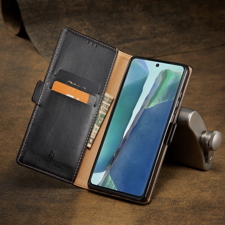 เคส Samsung Galaxy Note 10+ #เคสฝาพับหนัง PU สไตล์กระเป๋าสตางค์พร้อมช่องใส่การ์ด Luxury Flip Stand Card Phone Leather Wallet Cover Casing