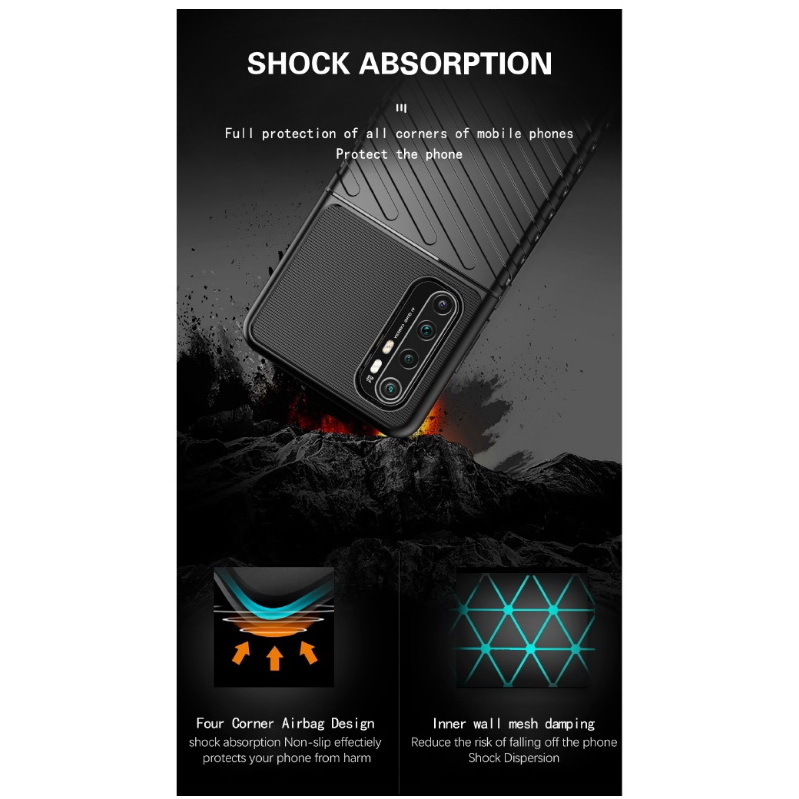 Case Xiaomi Mi Note 10 Lite #เคสฝาหลัง TPU อ่อน Thunder Series Twill Texture Soft TPU