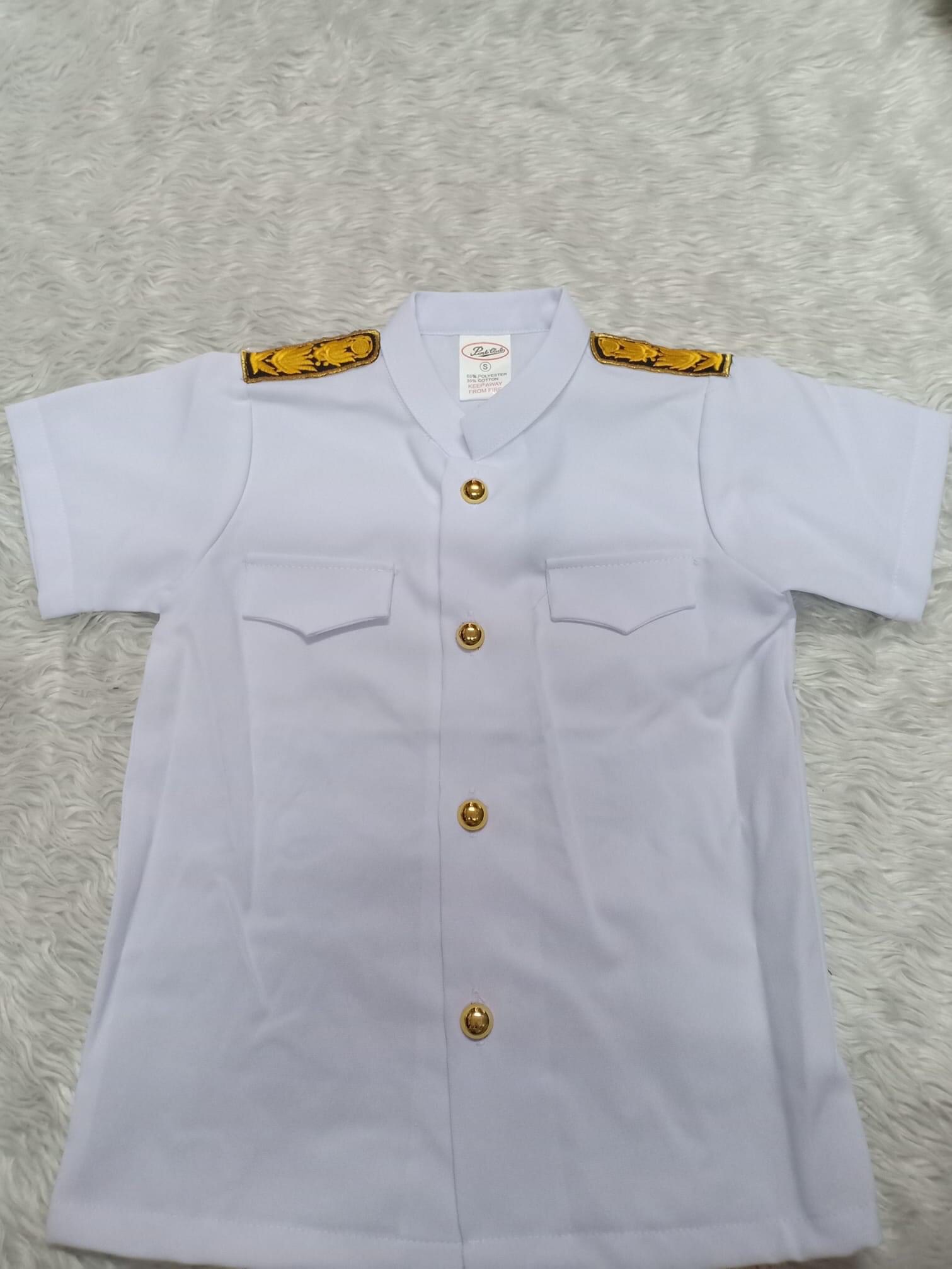 ชุดไทยเด็กชาย ราชประแตนแขนสั้นกับโจงและผ้าคาดเอว