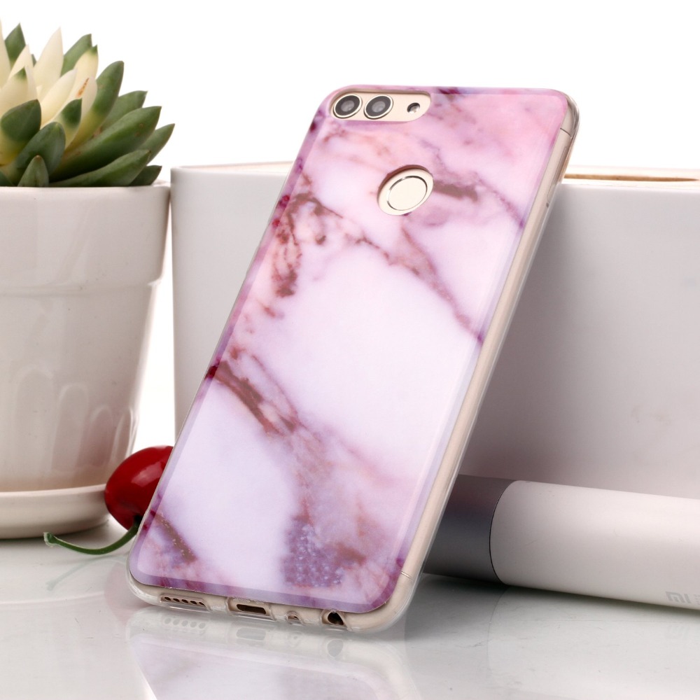 Case Huawei Y9 (2018) #เคสฝาหลัง TPU นิ่มพิมพ์ลายรูปแบบลายหินอ่อน