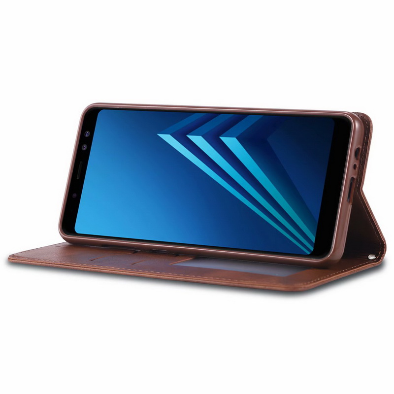 Case Samsung Galaxy A9 2018 #เคสฝาพับ AZNS สไตล์ Retro หนัง PU มีช่องเสียบการ์ด