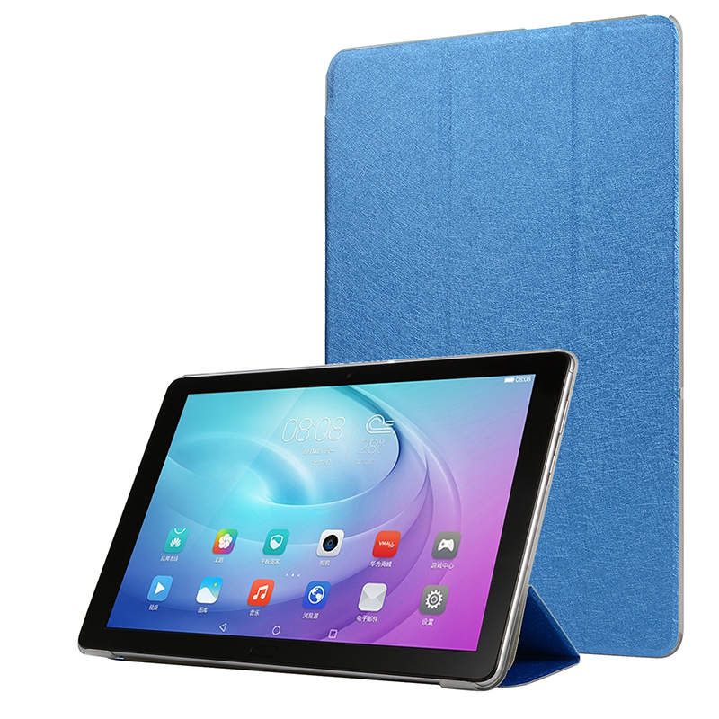 เคส Samsung Galaxy Tab S7 Plus 12.4" SM-T970 SM-T975 SM-T976 #เคสฝาพับหนัง PU พับสามพับ Silk Texture Leather Stand Case