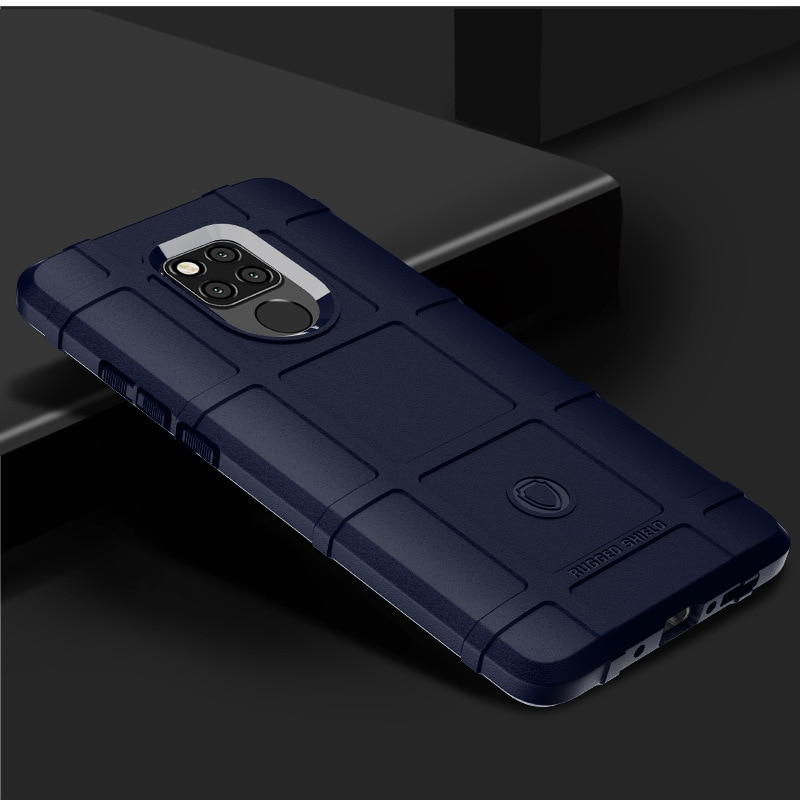 เคส Huawei Mate 20 X #เคสฝาหลัง Rugged Shield Series Soft Silicone Shock Absorption Matte กันกระแทก