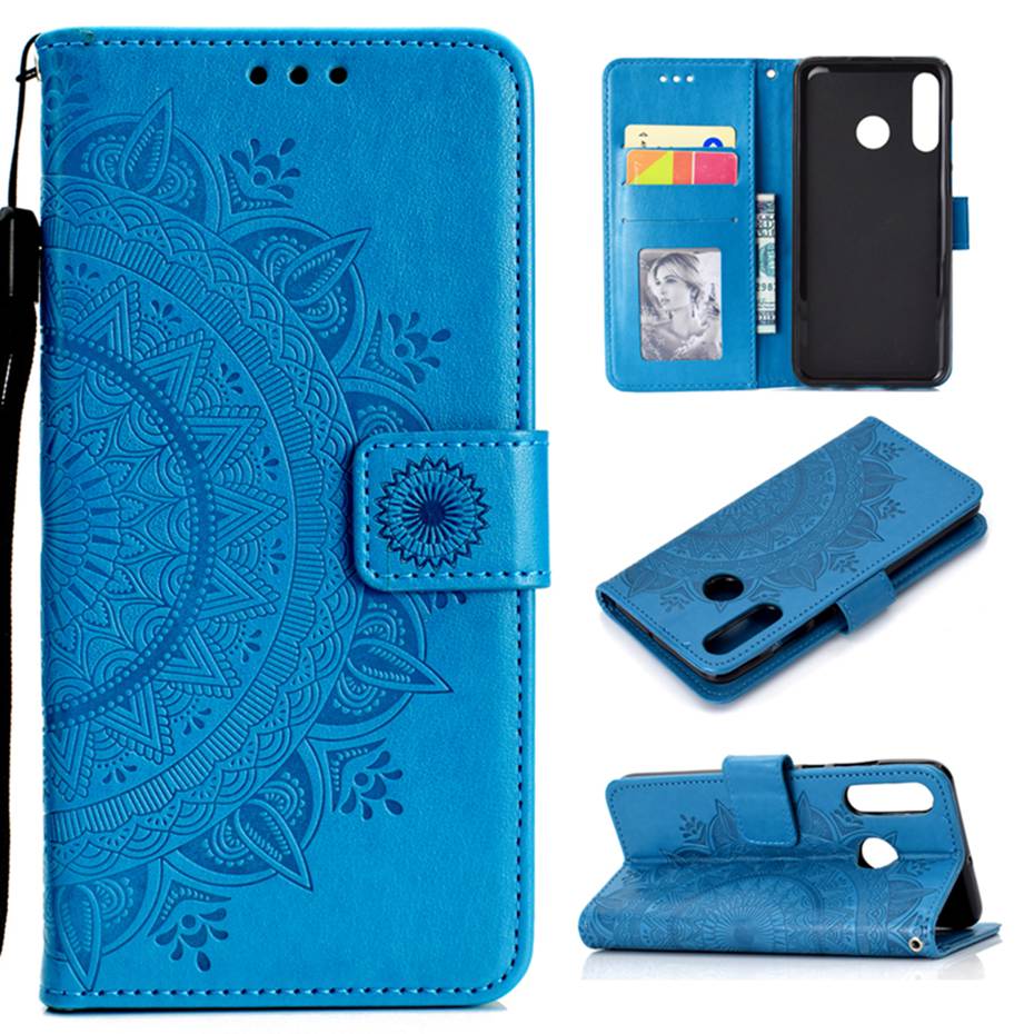 Case Huawei P30 Lite #เคสฝาพับหนัง PU ปั้มลาย Imprint Mandala Flower