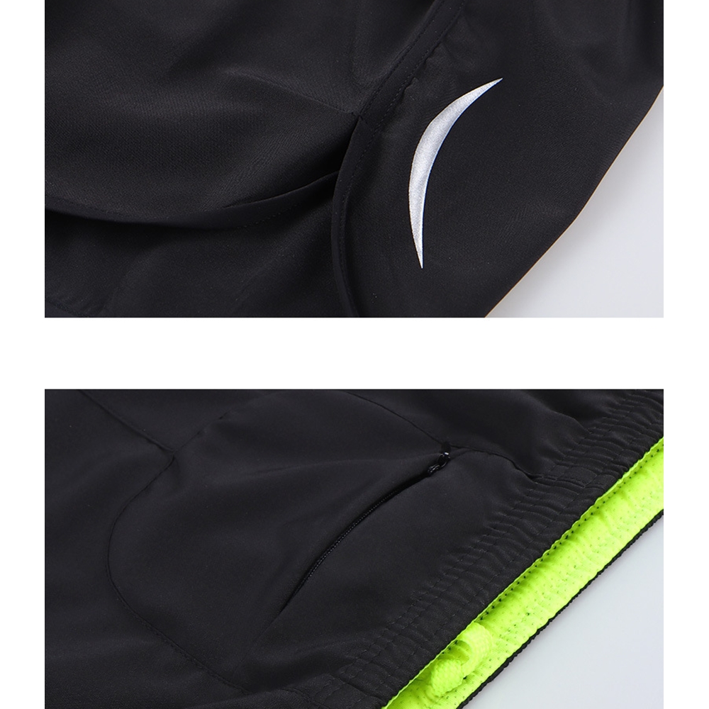 กางเกงวิ่งขาสั้นผู้ชาย วิ่งมารอธอน 2in1 แห้งเร็ว มีซิปกระเป๋าหลัง(F02)