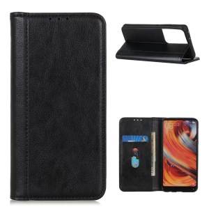 Case Samsung Galaxy S21 Ultra 5G #เคสฝาพับหนังแยกผิวลิ้นจี่ ปิดแม่เหล็กดูดซับอัตโนมัติ