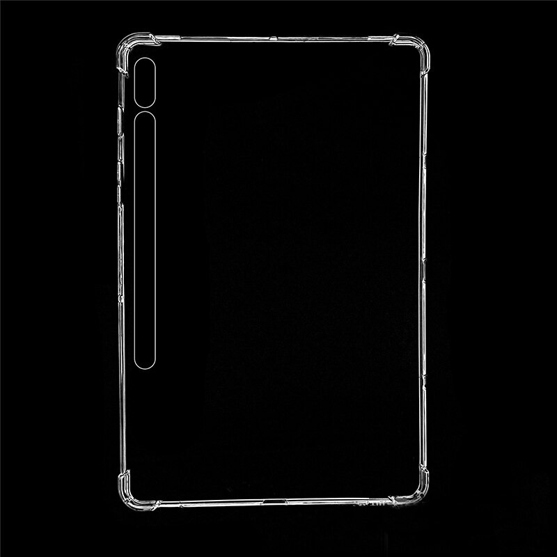 เคส Samsung Galaxy Tab S7 Plus 12.4" SM-T970 SM-T975 SM-T976 #เคสฝาหลัง TPU ใสออกแบบมุมกันกระแทก Anti-crack TPU Soft Case Shockproof silicone Cover