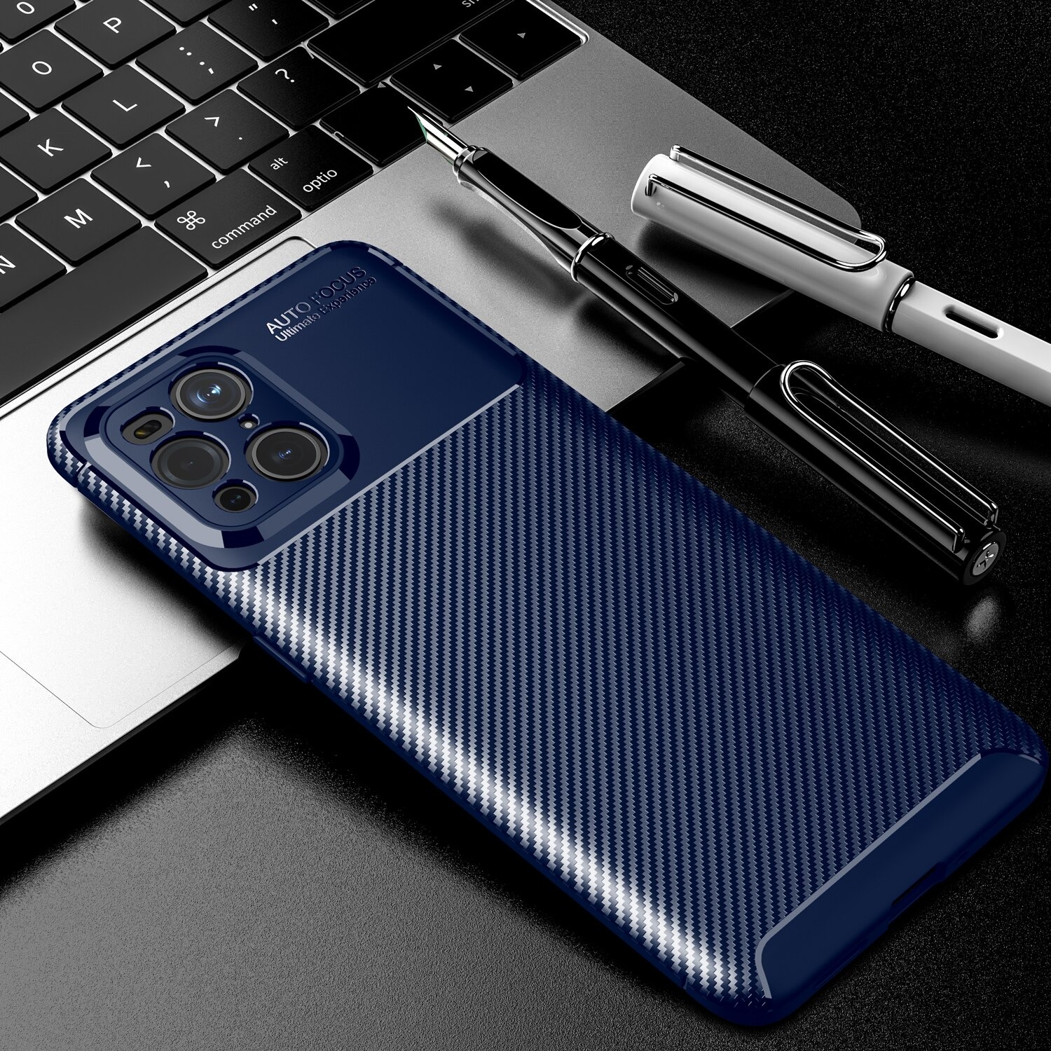 Case OPPO Find X3 Pro #เคสฝาหลังนิ่ม Carbon Fiber Anti-drop TPU Protection