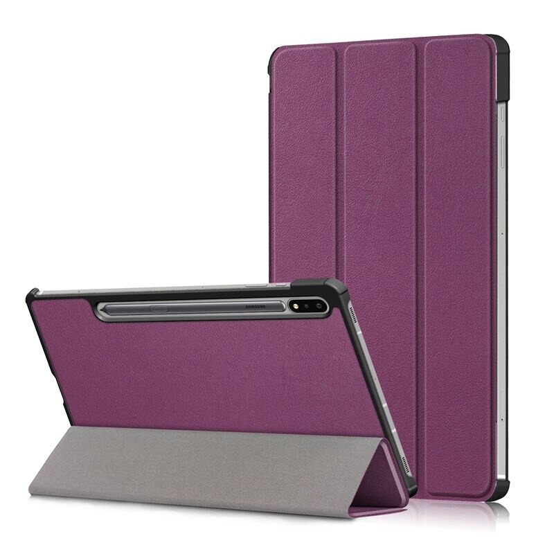 เคส Samsung Galaxy Tab S7 FE 12.4"(T730,T736) #เคสฝาพับหนัง PU แบบ 3 พับ Tri-fold Stand Leather Smart Tablet