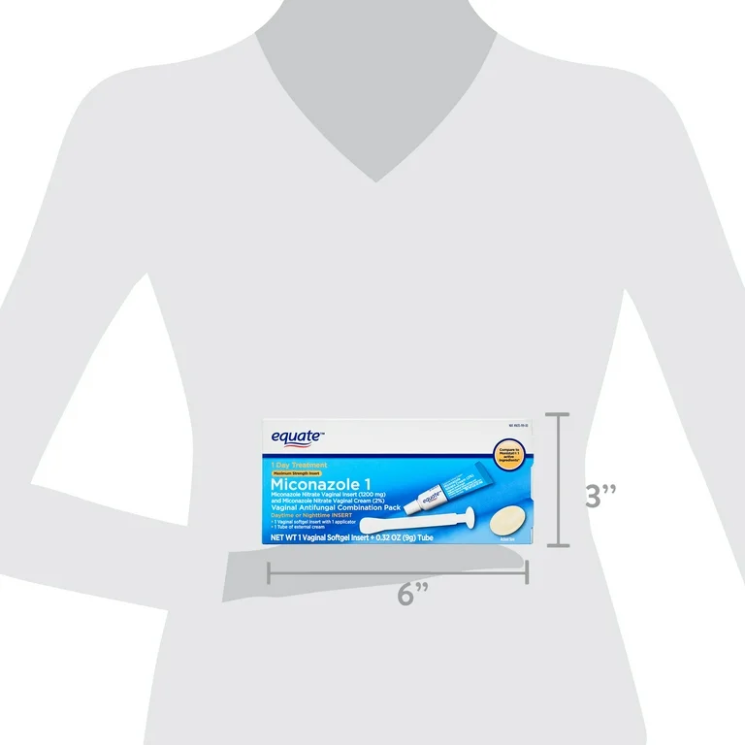Quate® Miconazole 1 Day Antifungal Combination Pack,1 Insert + 9g Tube ผลิตภัณฑ์รักษาอาการติดเชื้อราในช่องคลอด