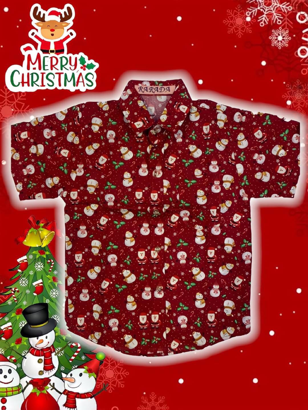 เสื้อเชิ้ตเด็ก3ถึง14ปี คริสต์มาส