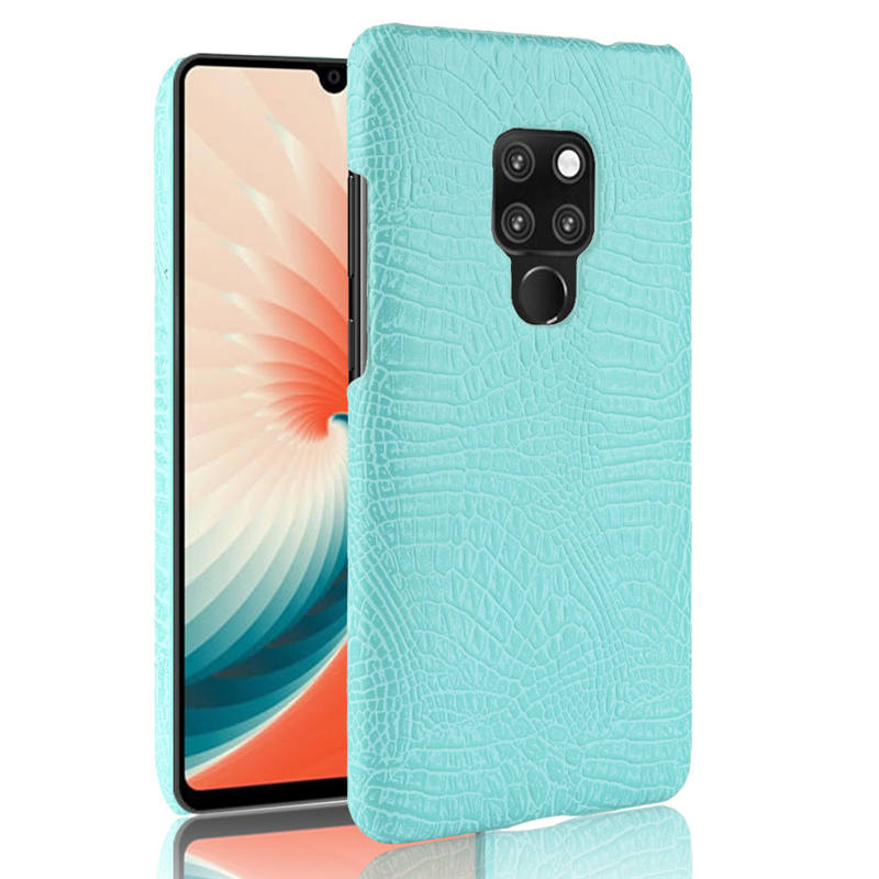 Case Huawei Mate 20 #เคสฝาหลังพลาสติกแข็งเคลือบหนัง PU ลายผิวหนังจระเข้
