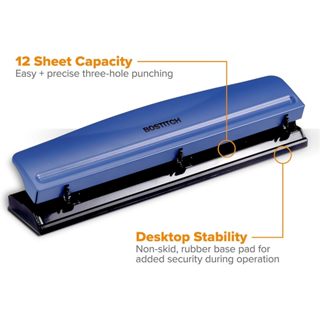 Bostitch® 3-hole Punch 12, 15 Sheet เครื่อง เจาะกระดาษได้ 3 รู หนา 12, 15 แผ่น ตุ๊ดตู่