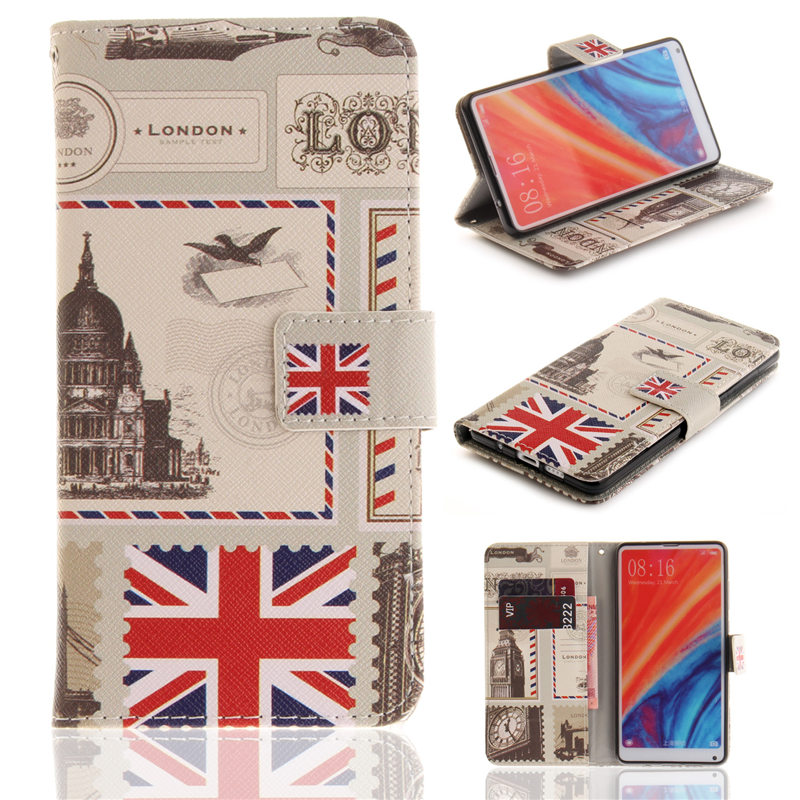 Case Xiaomi Mi Mix 2s #เคสฝาพับแบบกระเป๋าสตางค์หนัง PU พิมพ์ลายคุณภาพดีราคาถูก