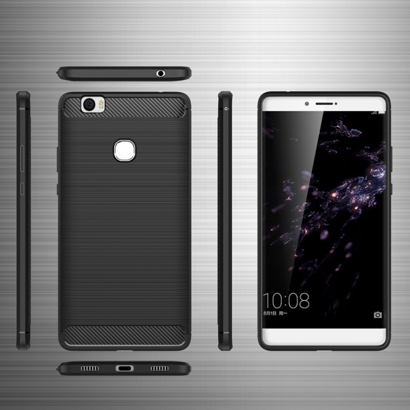 Case Huawei P9 Lite #เคสCarbon Fibre Brushed TPU - สีดำ #พร้อมส่ง