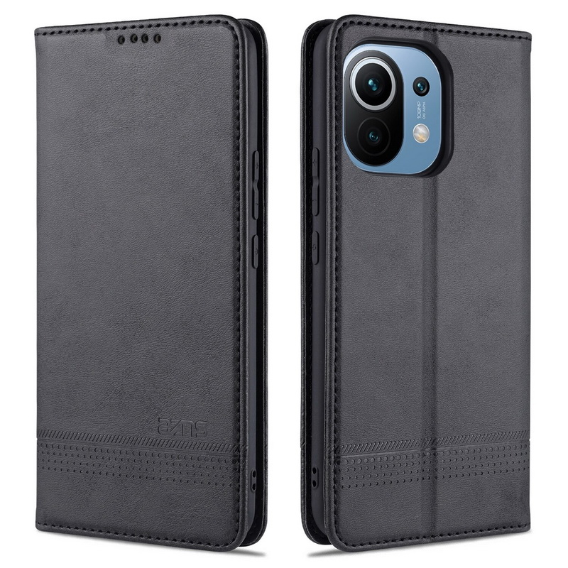 เคส Xiaomi Mi 11 #เคสฝาพับ AZNS สไตล์ Retro หนัง PU มีช่องเสียบการ์ด