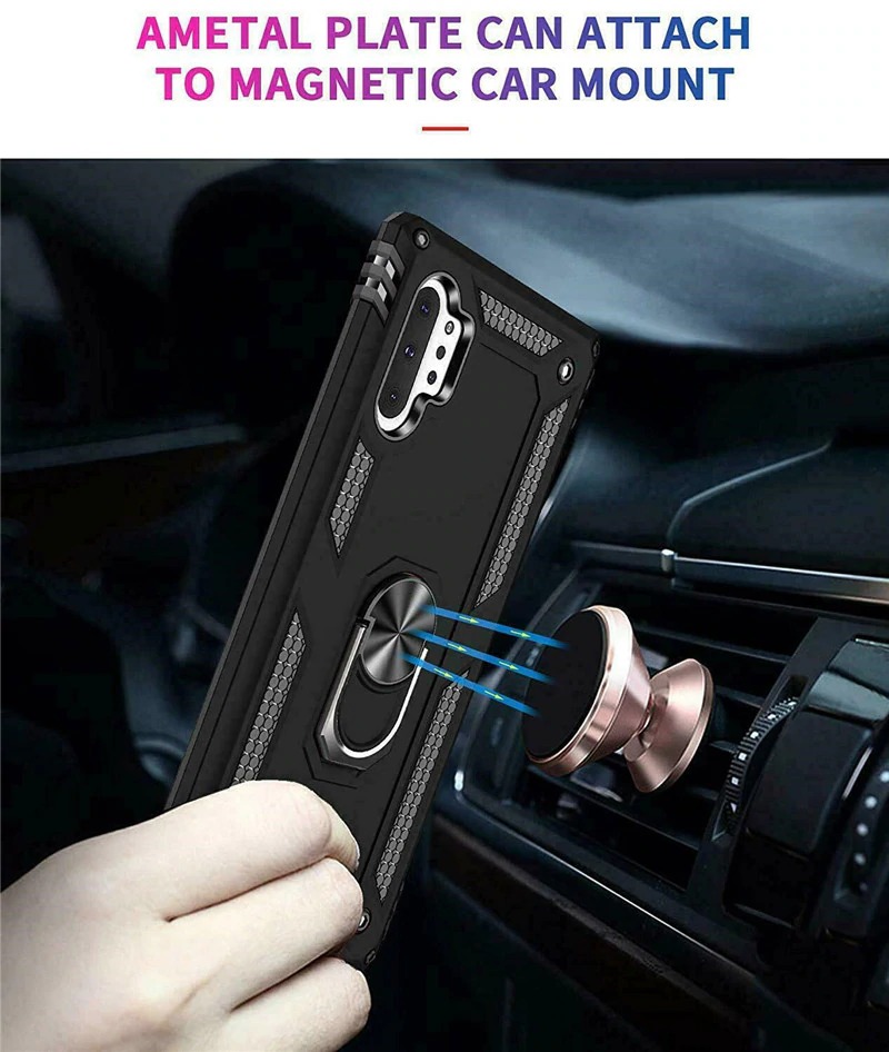 Case Samsung Galaxy Note 10+ #เคสฝาหลัง Hybrid TPU+PC มีแหวนสวมนิ้ว