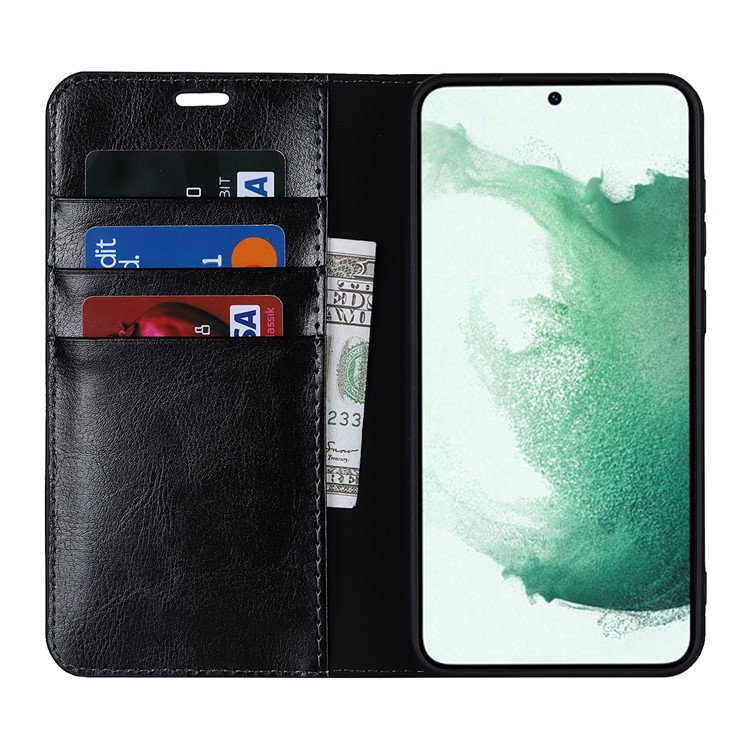 Case Samsung Galaxy A23 4G #เคสฝาพับหนังแท้แบบกระเป๋าสตางค์คุณภาพดี Crazy Horse Genuine Leather Cover