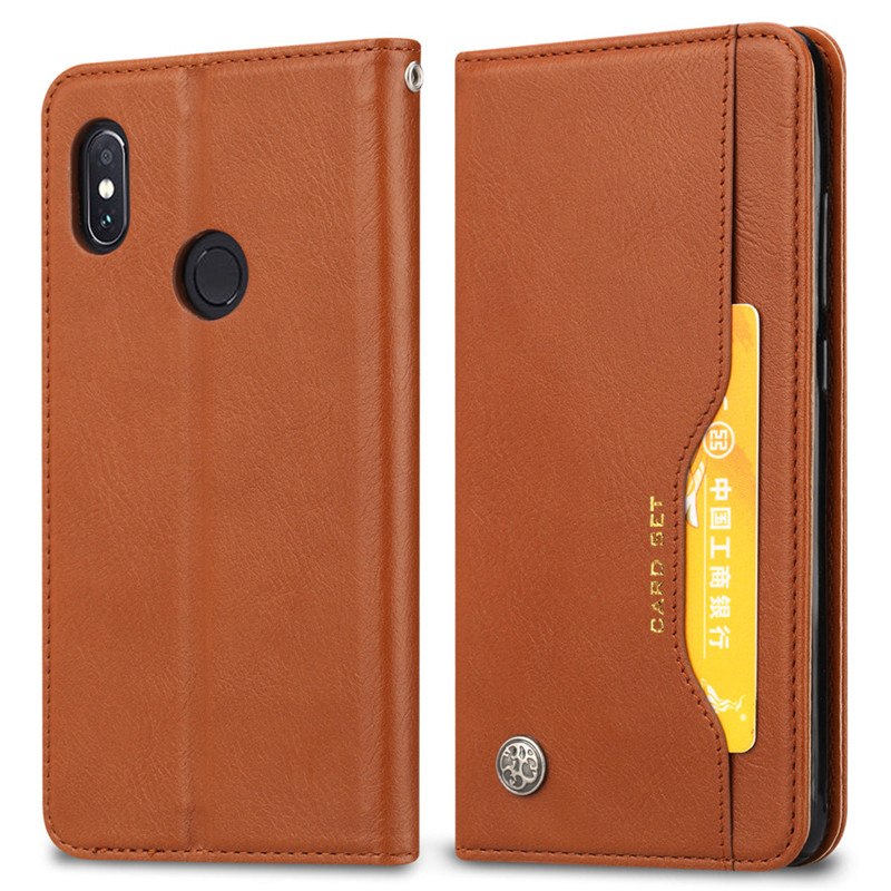 Case Xiaomi Mi A2 Lite #เคสฝาพับแบบกระเป๋าสตางค์หนัง PU มีช่องเสียบบัตรคุณภาพดี
