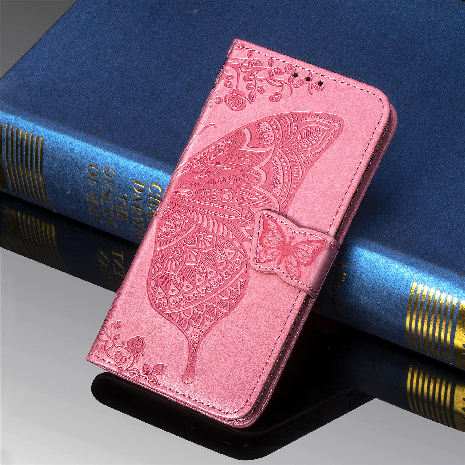 Case Huawei nova 3 #เคสฝาพับ Imprint ลายผีเสื้อดอกไม้