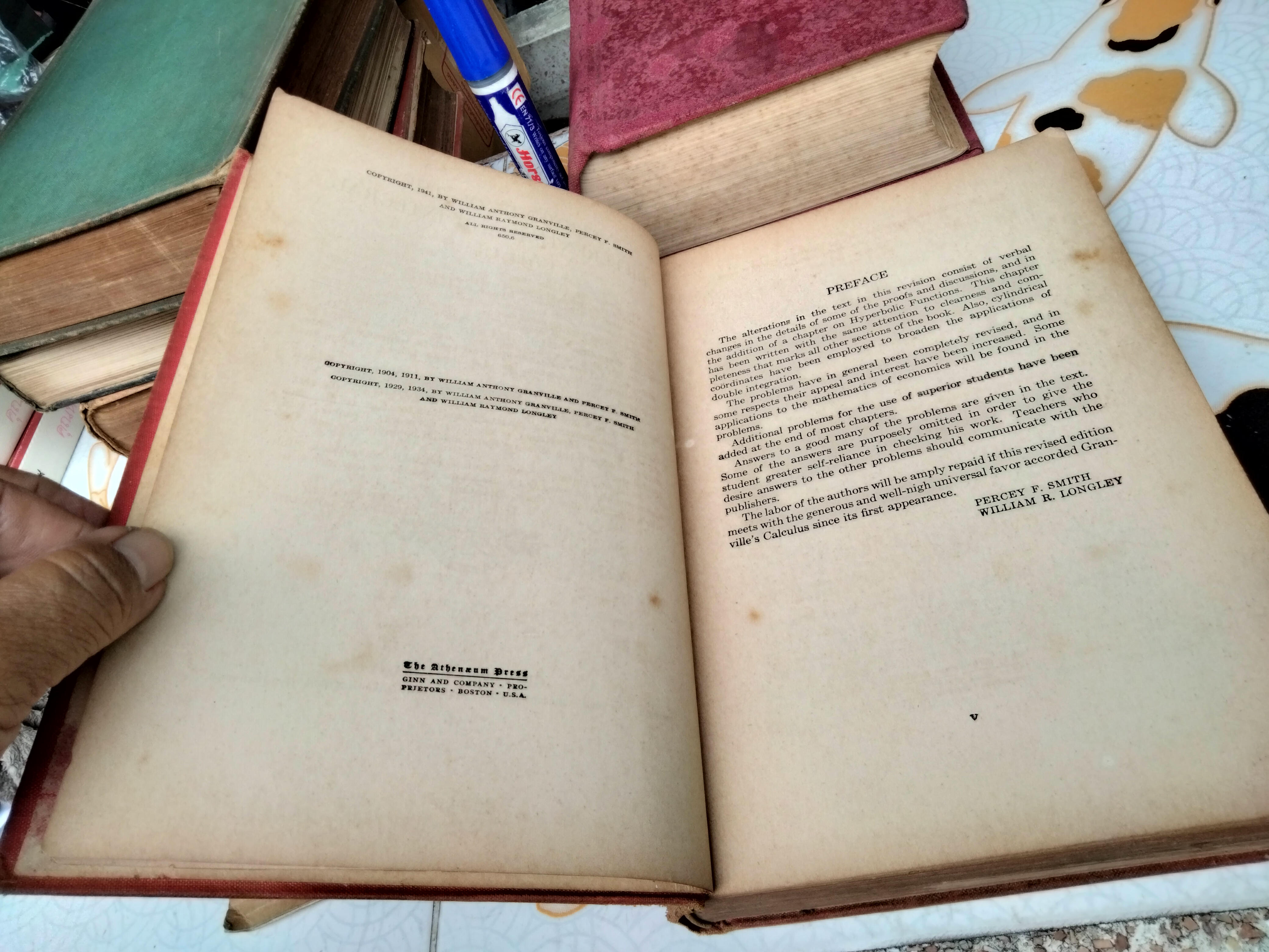 ELEMENTS OF THE DIFFERENTIAL AND INTEGRAL CALCULUS BY GRANVILLE - SMITH - LONGLEY