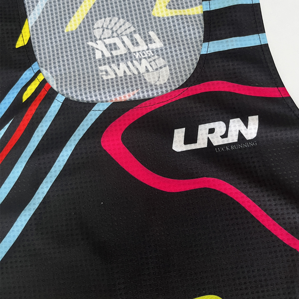 เสื้อวิ่งพิมพ์ลาย LRN เนื้อผ้า Micro square สำหรับวิ่งมาราธอน (MS01)