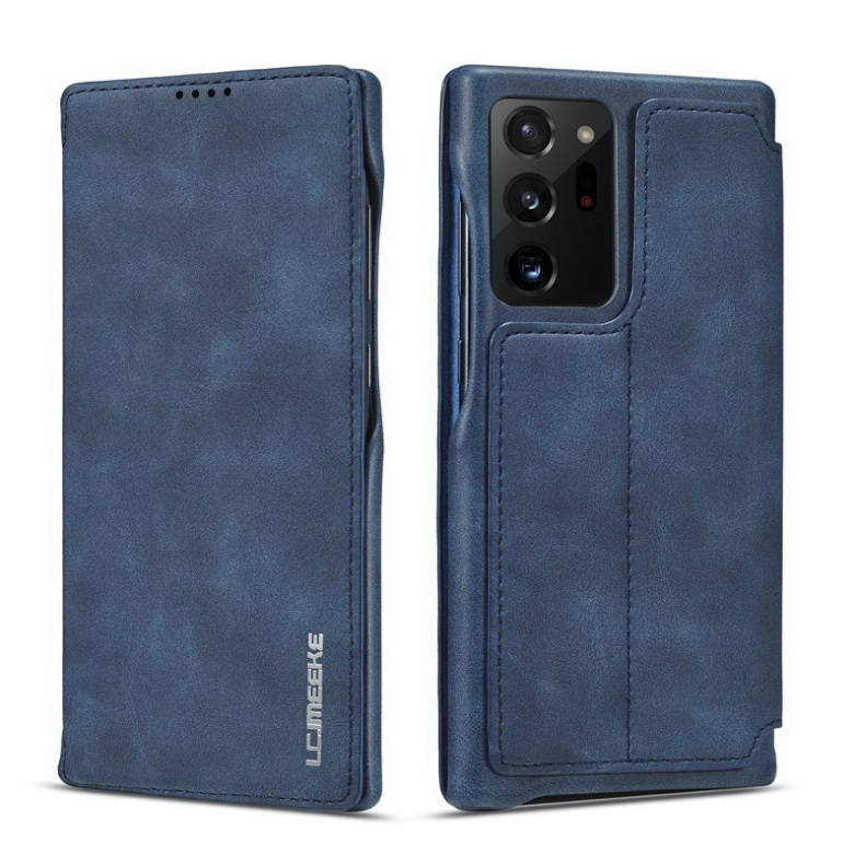 Case Samsung Galaxy Note 20 Ultra / Note 20 Ultra 5G #เคสฝาพับหนัง PU มีช่องใส่บัตร LC.IMEEKE Retro Style Leather Card Holder