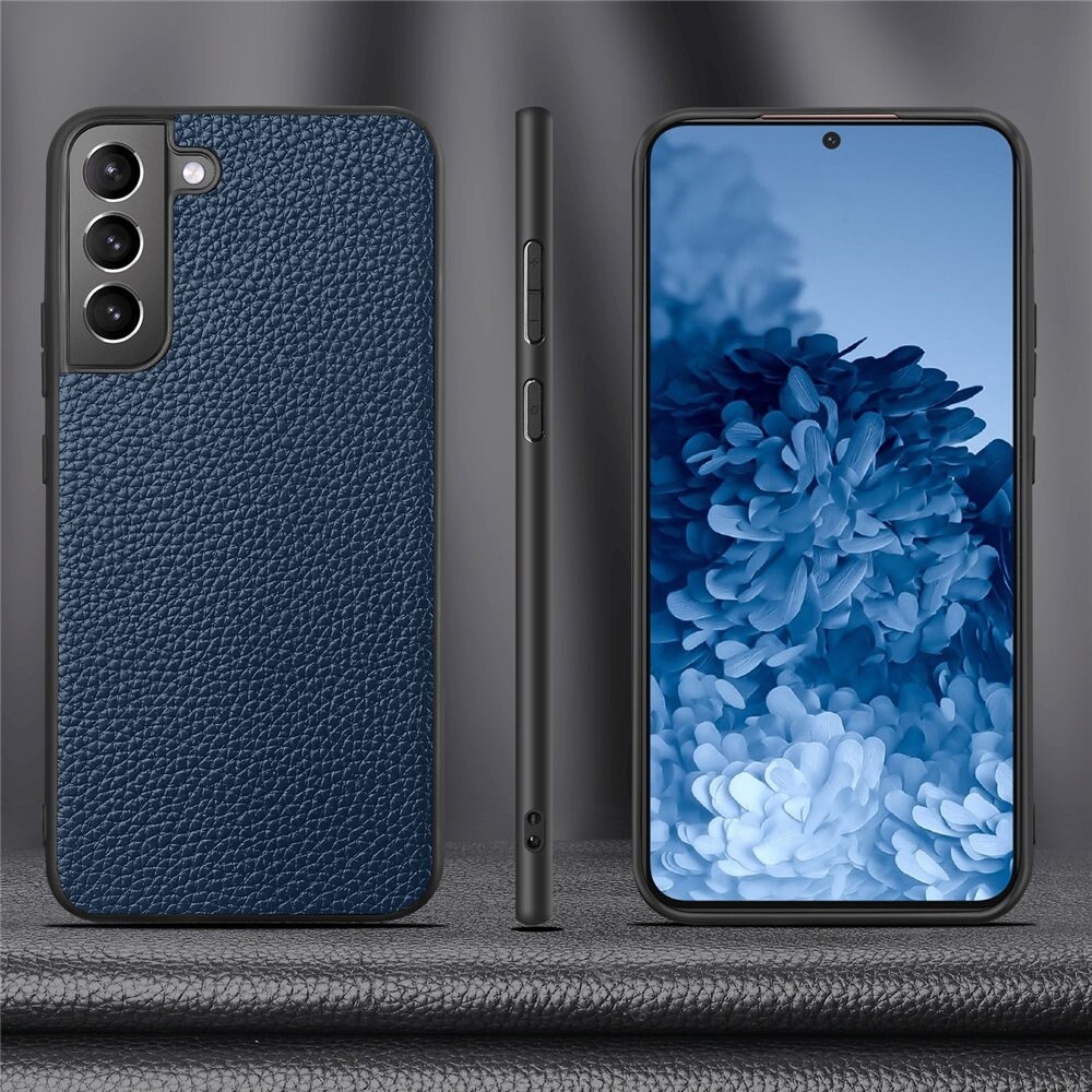 เคส Samsung Galaxy S22 5G #เคสฝาหลังหนังแท้ผิวลิ้นจี่ Luxury genuine leather case