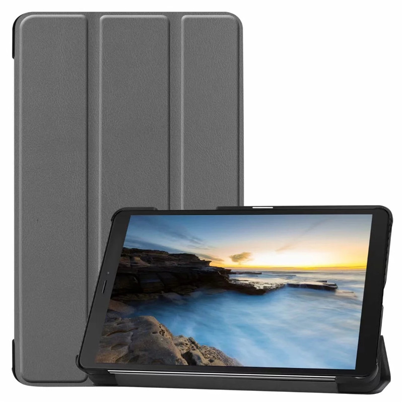 Case Samsung Galaxy Tab A 8.0 (2019) SM-T290 SM-T295 SM-T297 #เคสฝาพับหนัง PU แบบ 3 พับ Tri-fold Stand Leather Case