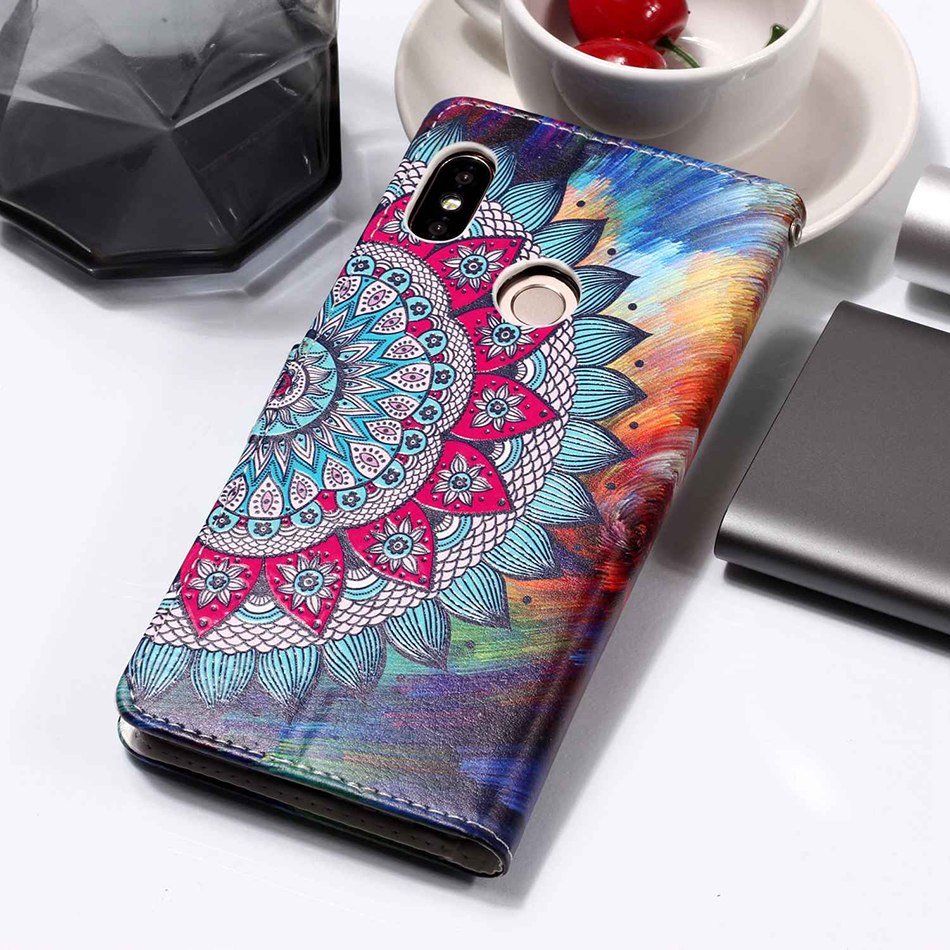 Case Xiaomi Redmi Note 5 / Note 5 Pro #เคสฝาพับแบบกระเป๋าสตางค์พิมพ์ลายนูนสวยงามน่ารักๆ