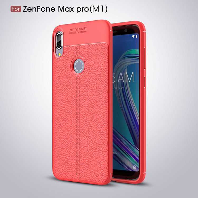 Case Asus Zenfone Max Pro (M1) #เคสฝาหลัง TPU ผิวลิ้นจี่ช่วยป้องกันลายนิ้วมือและกันลื่นได้ดี