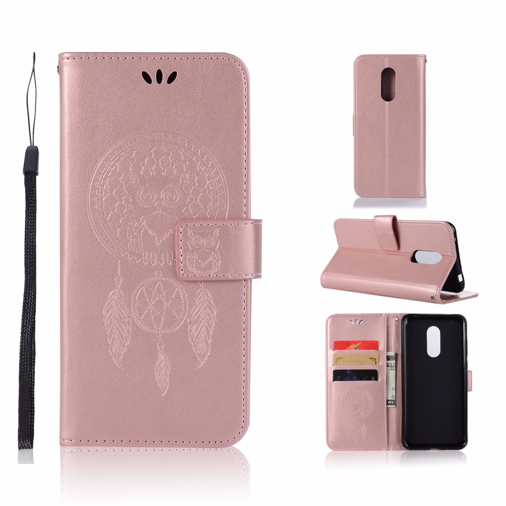 Case Xiaomi Redmi 5 Plus #เคสฝาพับแบบกระเป๋าสตางค์ฝาพับหนัง PU ลายนกฮูก