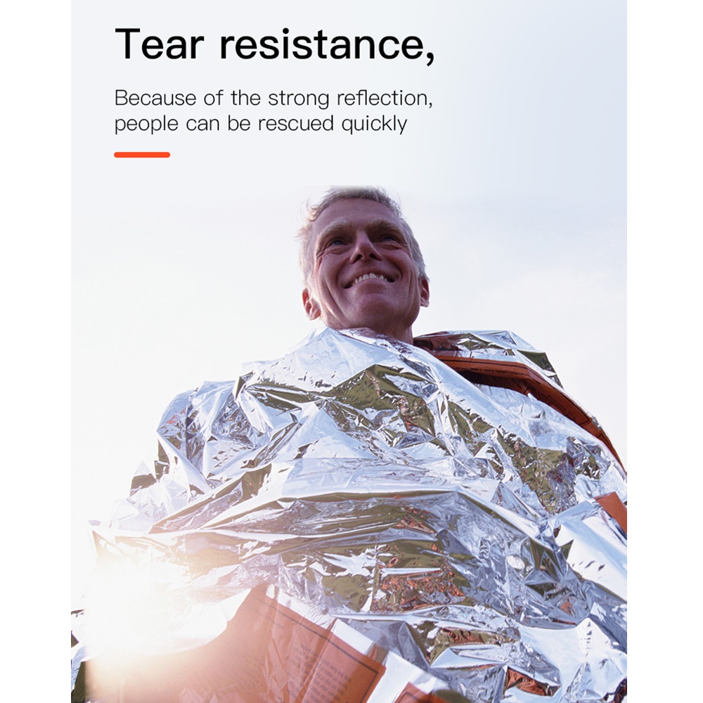 ผ้าห่มฉุกเฉิน Emergency Blanket อุปกรณ์ช่วยชีวิตและเพิ่มความอบอุ่นให้ร่างกาย (J1)