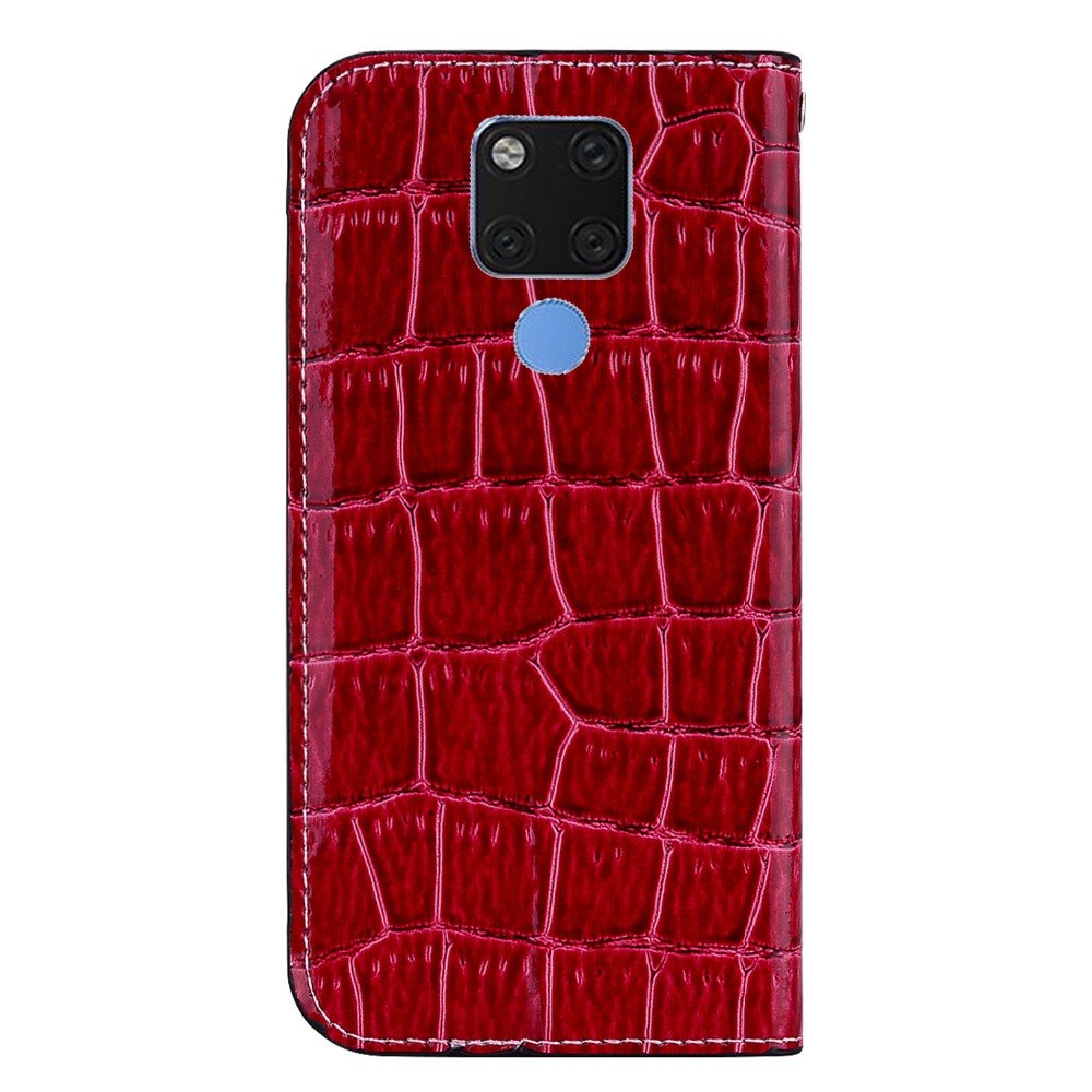 Case Huawei Mate 20 X #เคสฝาพับหนัง PU ลายหนังจระเข้ Crocquile Texture Glittery Sequins Splicing มีช่องใส่การ์ด