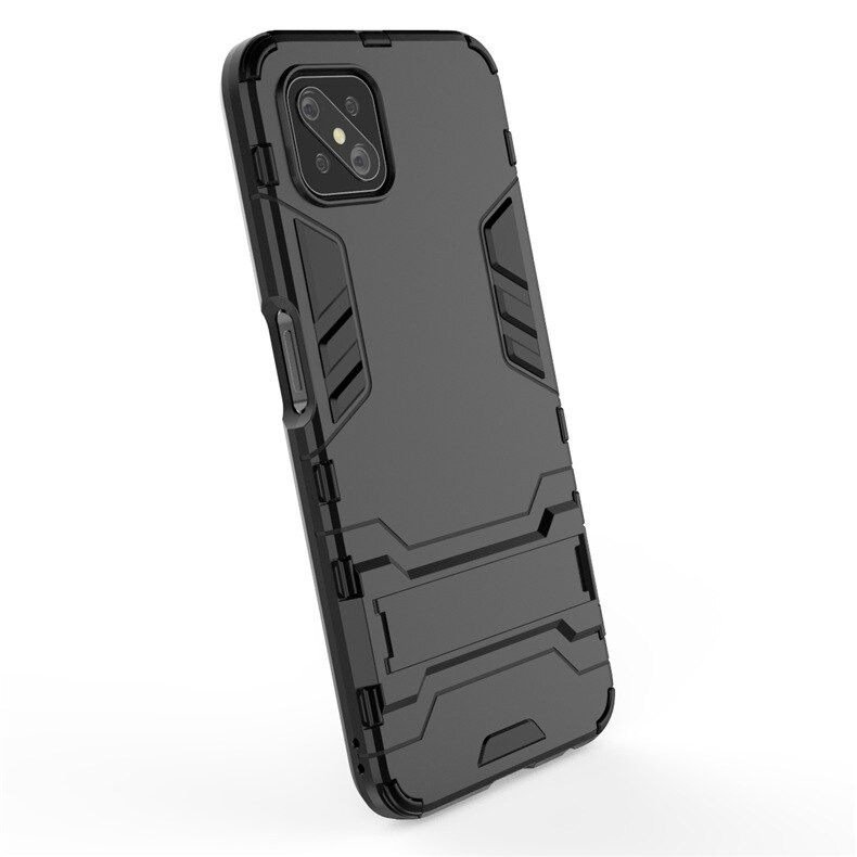 เคส OPPO Reno 4 Z 5G #เคสฝาหลังกันลื่น Cool Tyre Pattern Kickstand (PC + TPU)