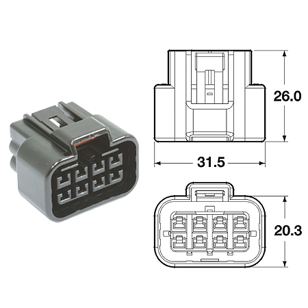 ปลั๊กต่อสายไฟในรถยนต์ AUTOMOTIVE CONNECTORS,090 FRKW FW SERIES SEALED 2sqmm